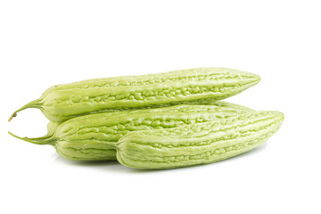 Bitter gourd isolated on white background