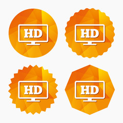 HD widescreen tv. High-definition symbol.