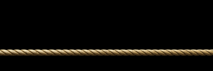 rope with black background banner 