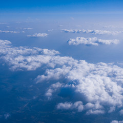 beautiful cloud.  clouds from airplane window