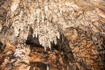 The beautiful cave formations Ice cave, Uvac, Serbia.