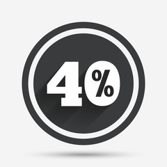 40 percent discount sign icon. Sale symbol.