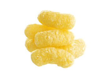 Corn sticks isolated on white background