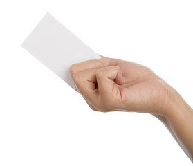 Blank Business Card on Hand