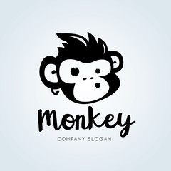 Monkey Logo Template. © TWINS DESIGN STUDIO
