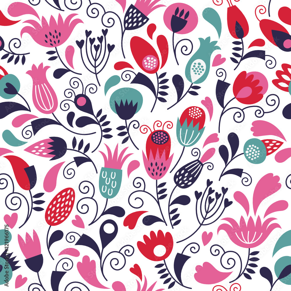 Wall mural seamless pattern