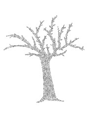tree created from dots