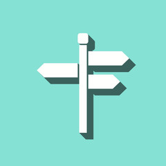 Signpost - vector icon.