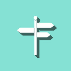 Signpost - vector icon.