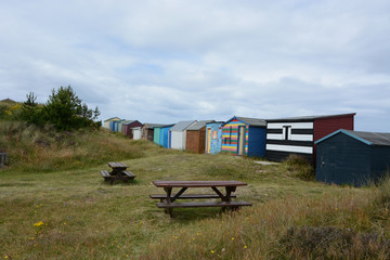 Beach Huts by Hopeman Beach