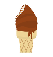 delicious ice cream cone vector illustration design