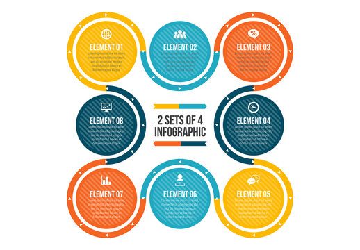 Stacked Circles and Loop Infographic