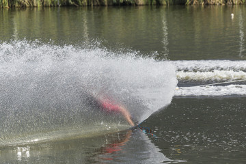 water ski race in Ioannina lake greece