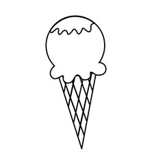 delicious ice cream cone vector illustration design