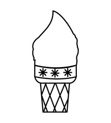 delicious ice cream cone vector illustration design
