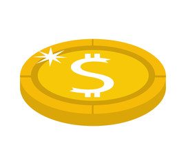 money coins finance icon vector illustration design