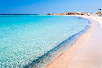 Photo sur Plexiglas  Plage d'Elafonissi, Crète, Grèce Eau claire sur la plage d& 39 Elafonissi. Crète. Grèce.