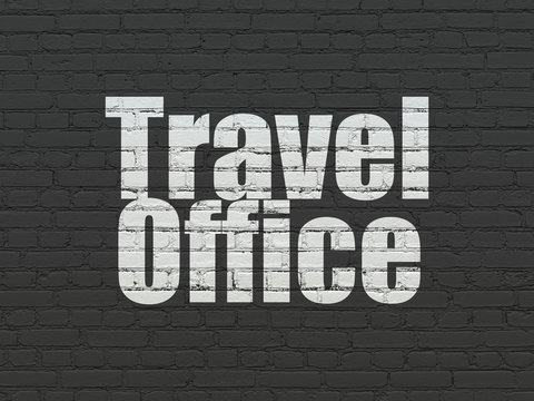 Travel concept: Travel Office on wall background