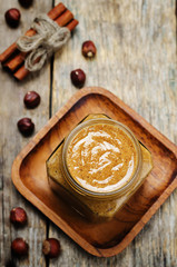 homemade toasted cinnamon hazelnut butter