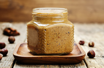 homemade toasted cinnamon hazelnut butter