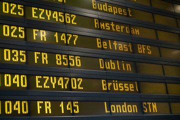 Timetable digital board at the airport