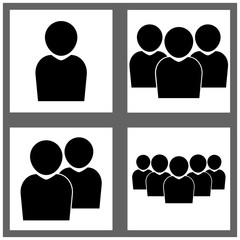 icons group people vector