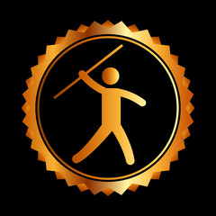gold emblem sport icon vector illustration design