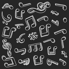 Music notes. Vector illustration.