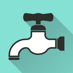 Faucet - vector icon.
