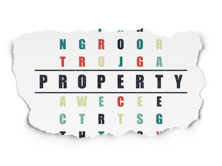 Finance concept: Property in Crossword Puzzle