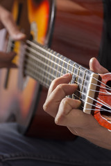 Fototapeta premium a man with a guitar
