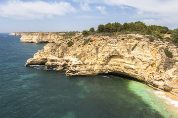 Rocky coast in the Algarve region of Potugal