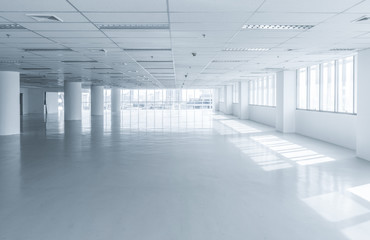 Bright clean empty office building floor