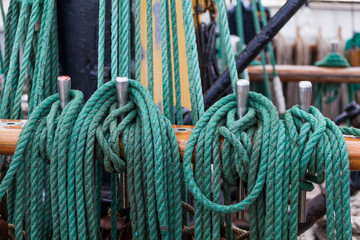 Fototapeta premium rope on boat