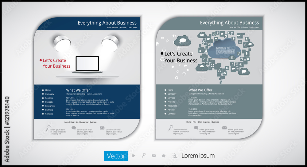 Canvas Prints web design template, vector