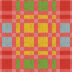 Knitting seamless pattern in various colors