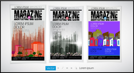 Newspaper template with infographic elements, vector