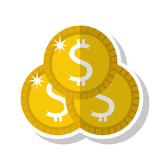 money coins finance icon vector illustration design