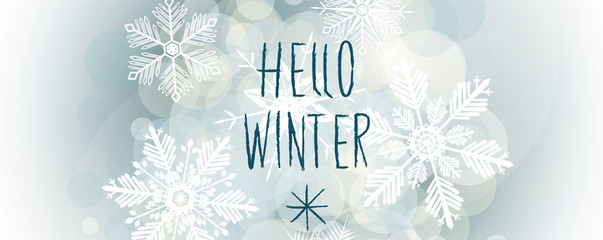 Hello winter banner