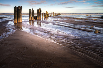 Sandsend beach groynes