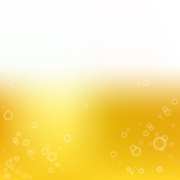 smooth golden colors with bubbles, vector background for design. beer wallpaper
