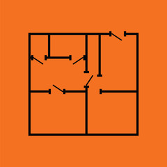 Icon of apartment plan