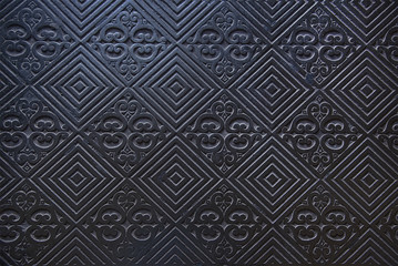 Old black metal door background texture