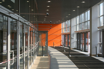 Business building entrance