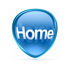 home icon blue, isolated on white background