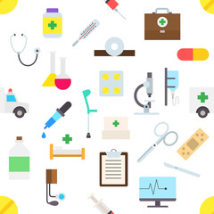Medicine vector pattern stickers
