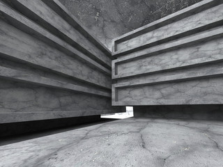 Abstract dark empty concrete room interior. 