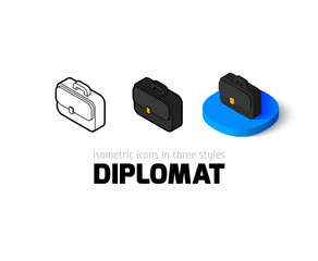 Diplomat icon in different style - 121988100
