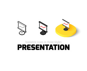 Presentation icon in different style