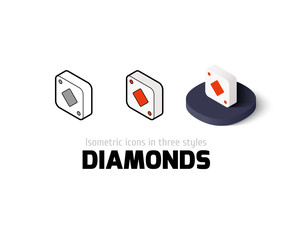 Diamonds icon in different style